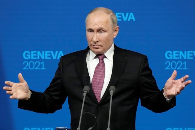 The Latest: Biden stresses human rights in talks with Putin | iNFOnews.ca CP182079427