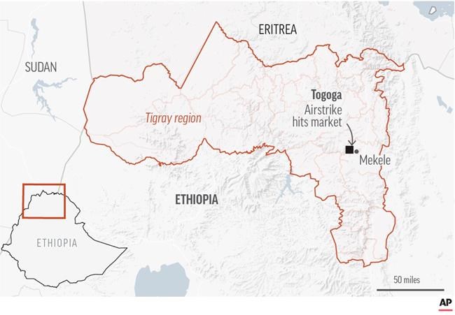 Witnesses: Airstrike in Ethiopia's Tigray kills more than 50 | iNFOnews.ca