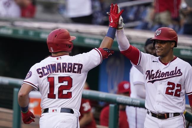 Nats' Schwarber hits 12th homer in 10 games, 25th of season | iNFOnews.ca