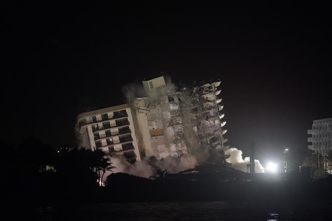 Explosives set off to bring down rest of collapsed condo | iNFOnews.ca