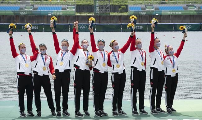 Canada captures Olympic gold in women's eight; soccer women advance to semis | iNFOnews.ca