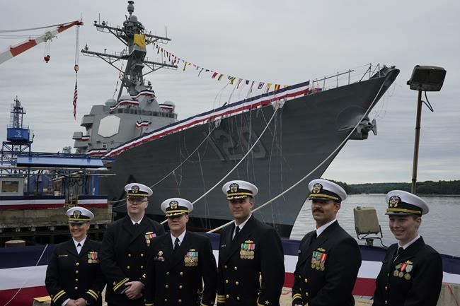 Daughters of Carl Levin christen US warship bearing his name | iNFOnews.ca Daughters of Carl Levin christen US warship bearing his name | iNFOnews.ca