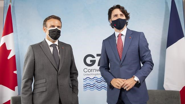 Macron wants face-to-face meeting with Trudeau to talk security, China, climate | iNFOnews.ca CP1166914604