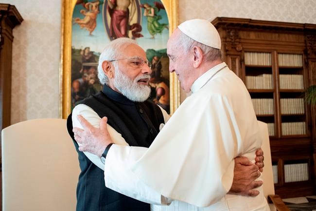 India's Modi invites pope to visit after 2017 plan collapsed | iNFOnews.ca CP786189270