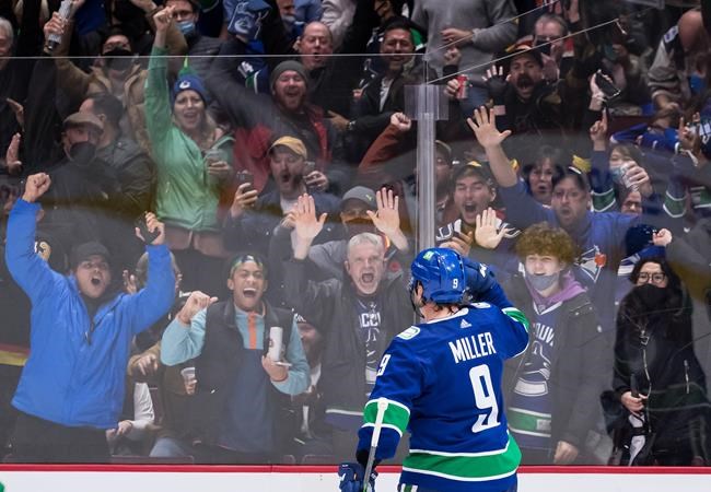 Miller scores twice, including OT winner, for Canucks in 3-2 win over Rangers | iNFOnews.ca