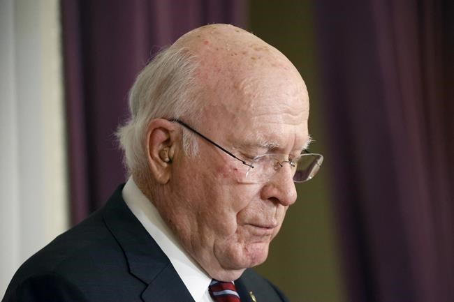 Leahy gives emotional speech in Senate on retirement plans | iNFOnews.ca