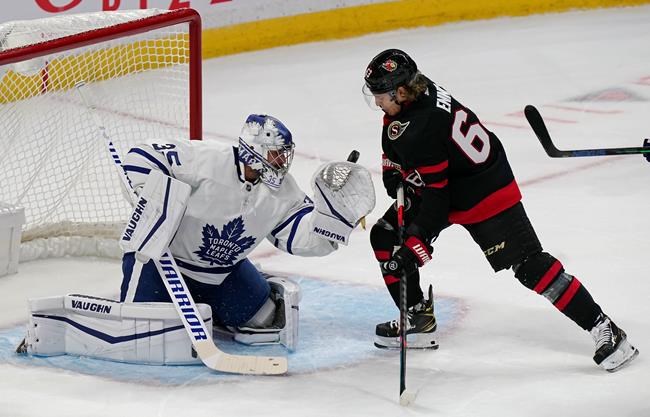 Leafs' Mrazek nearing return from injury; chats Ayres game with new teammate Clifford | iNFOnews.ca