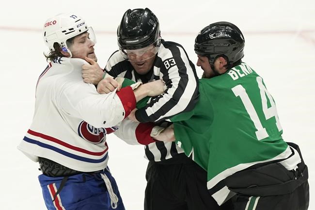 Dvorak scores 2, Montembeault saves 48, Montreal tops Dallas | iNFOnews.ca