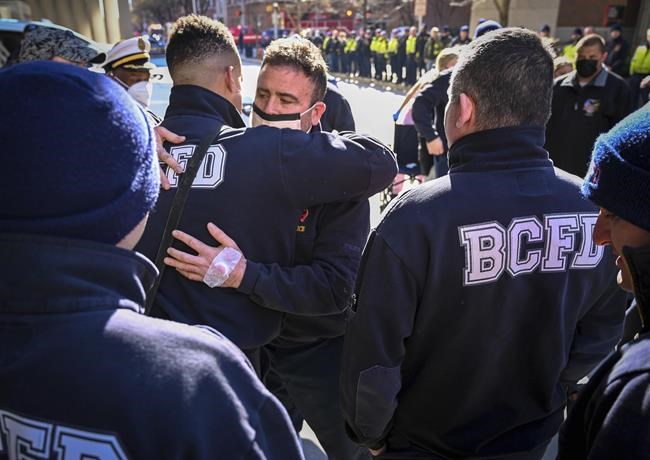Firefighter hurt in fiery collapse released from hospital | iNFOnews.ca