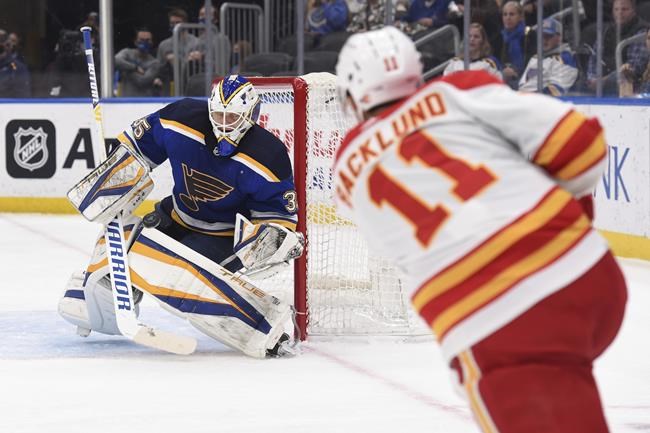 Saad, Husso spark Blues to 5-1 win over Flames | iNFOnews.ca