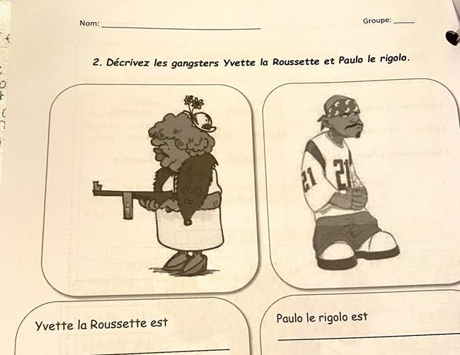 Images from Quebec high school homework assignment called out as racist | iNFOnews.ca