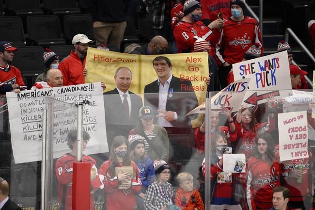 Alberta's NHL clubs supporting Ukraine with Capitals' Alex Ovechkin set to arrive | iNFOnews.ca