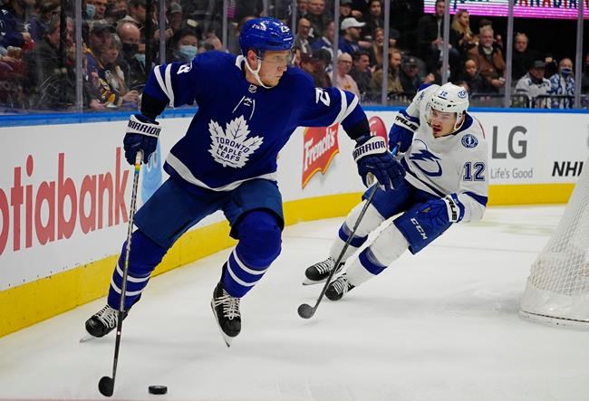 Canucks acquire defenceman Travis Dermott from Maple Leafs | iNFOnews.ca CP247886014