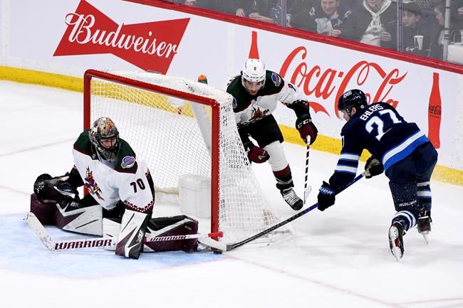 Scheifele scores twice, including overtime winner in Winnipeg's 2-1 win over Arizona | iNFOnews.ca