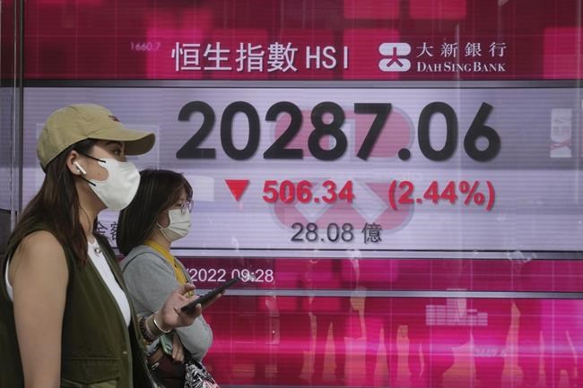 Asian stocks follow Wall St down as rate hike worries grow | iNFOnews.ca