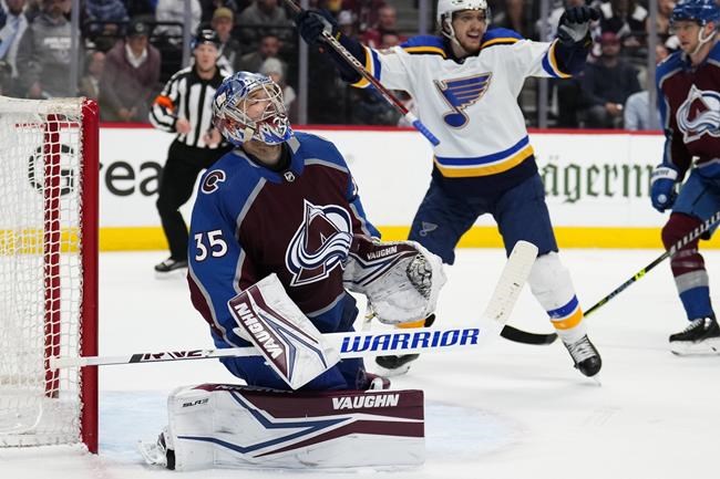 Perron scores twice, Blues even series with 4-1 win over Avs | iNFOnews.ca