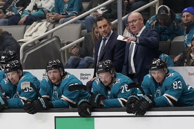 San Jose Sharks fire coach Bob Boughner, assistants | iNFOnews.ca CP1140232236