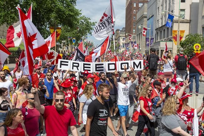 Protesters march for freedom as much larger crowds celebrate Canada Day in Ottawa | iNFOnews.ca
