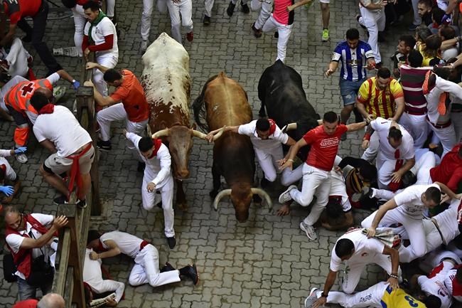 Spain's running of the bulls: 3 people gored at San Fermín | iNFOnews.ca