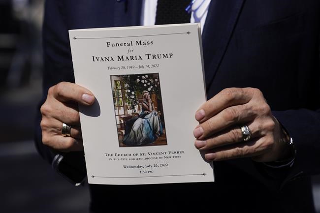 Funeral held for Ivana Trump; ex-president pays tribute | iNFOnews.ca