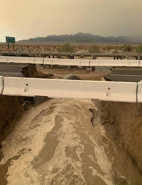 Desert flooding damages Los Angeles to Phoenix highway | iNFOnews.ca