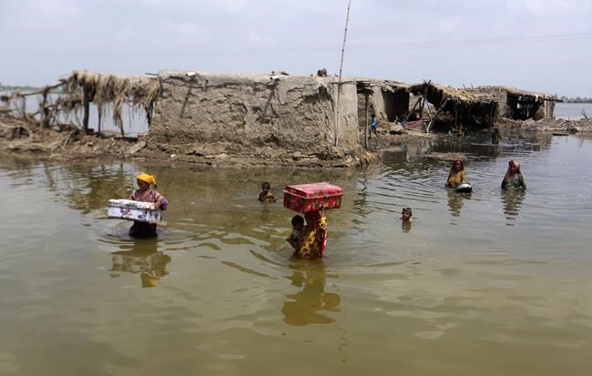 In flood-stricken Pakistan, rains damage archeological site | iNFOnews.ca CP575700114