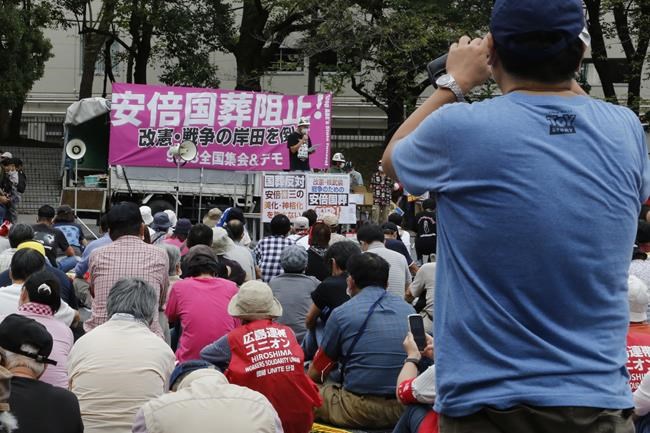 Hundreds demand cancellation of Japanese ex-leader's funeral | iNFOnews.ca