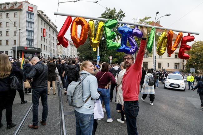 Thousands rally in Bratislava to honor 2 gay men shot dead | iNFOnews.ca