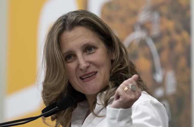 Freeland says comments about Africa aid were not meant to offend | iNFOnews.ca