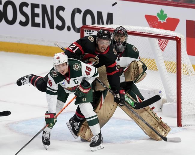 Wild snap Senators' four-game win streak, hold on for 4-2 victory | iNFOnews.ca