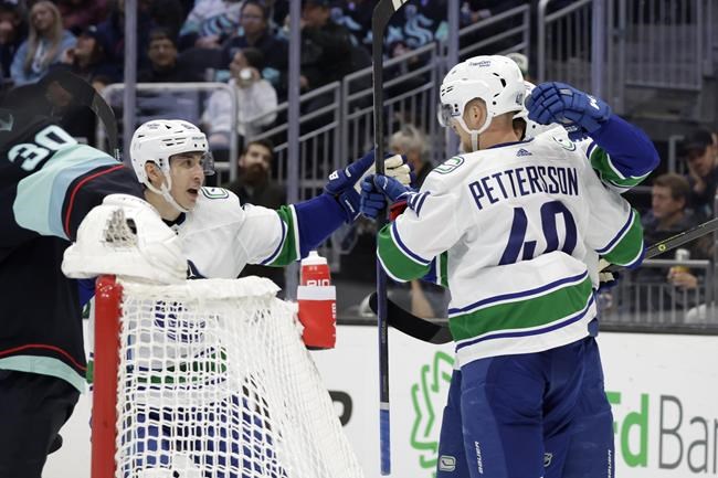 Canucks end season-opening skid at 7, beating Kraken 5-4 | iNFOnews.ca