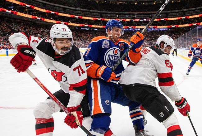 Oilers falter in third period as Devils in fifth in a row behind 4-3 comeback victory | iNFOnews.ca
