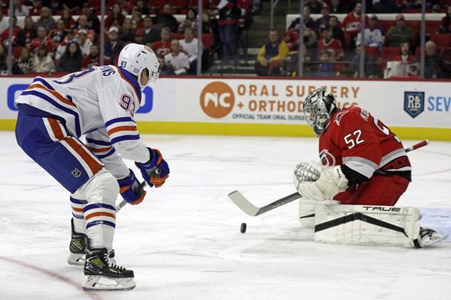 Svechnikov's hat trick carries Hurricanes past Oilers 7-2 | iNFOnews.ca