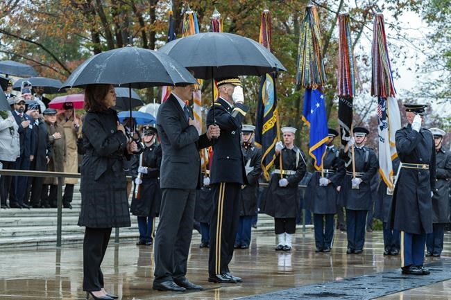 Veterans 'best of America,' VP Harris says in laying wreath | iNFOnews.ca