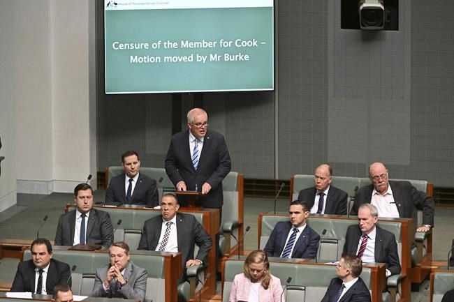 Australian Parliament censures former prime minister | iNFOnews.ca