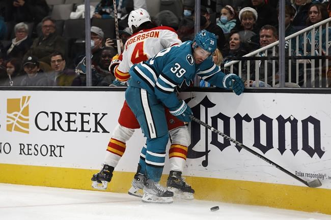 Toffoli and Kadri both score twice, Flames beat Sharks 7-3 | iNFOnews.ca