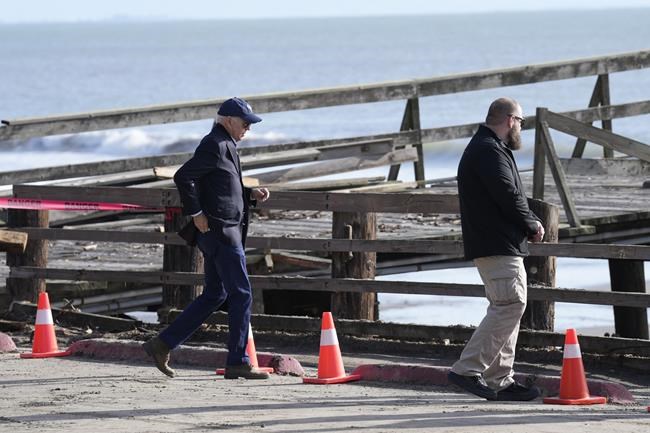 Biden tours beach town damaged by massive California storms | iNFOnews.ca