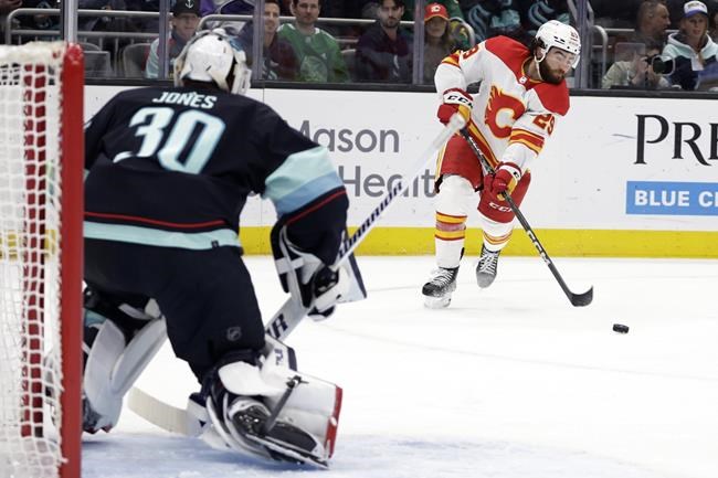 Flames rebound with impressive 5-2 win over Kraken | iNFOnews.ca Flames rebound with impressive 5-2 win over Kraken | iNFOnews.ca