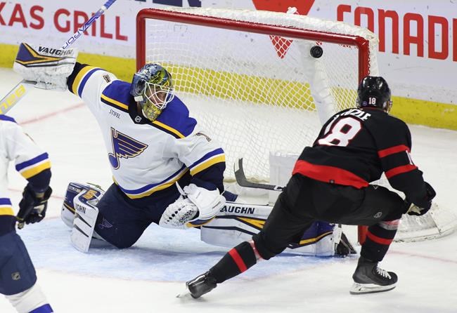 Tim Stutzle extends point streak to power Senators past Blues 7-2 | iNFOnews.ca