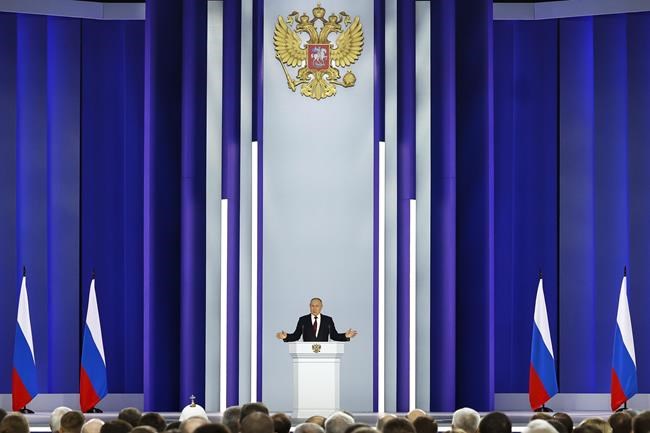 Putin raises tension on Ukraine, suspends START nuclear pact | iNFOnews.ca