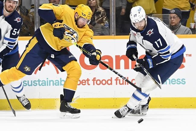 Pionk's OT goal leads Jets over Predators 3-2 | iNFOnews.ca Pionk's OT goal leads Jets over Predators 3-2 | iNFOnews.ca