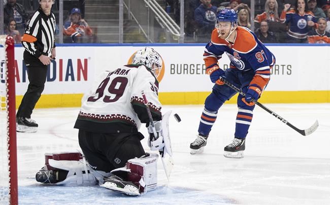 McDavid hits 60-goal mark with OT winner as Oilers hand Coyotes 4-3 loss | iNFOnews.ca CP117550834