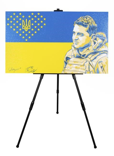 Boston auction of signed Zelenskyy painting to help Ukraine | iNFOnews.ca