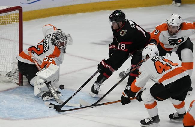 DeBrincat's OT winner lifts Senators past Flyers 5-4 | iNFOnews.ca