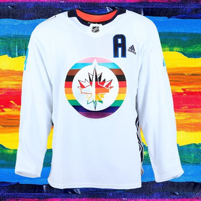 Winnipeg Jets to wear rainbow-themed warm-up jerseys for annual Pride night | iNFOnews.ca Winnipeg Jets to wear rainbow-themed warm-up jerseys for annual Pride night | iNFOnews.ca