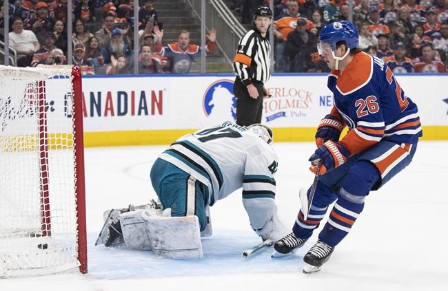 Oilers top Sharks 5-2 to end regular season on franchise-record ninth straight win | iNFOnews.ca