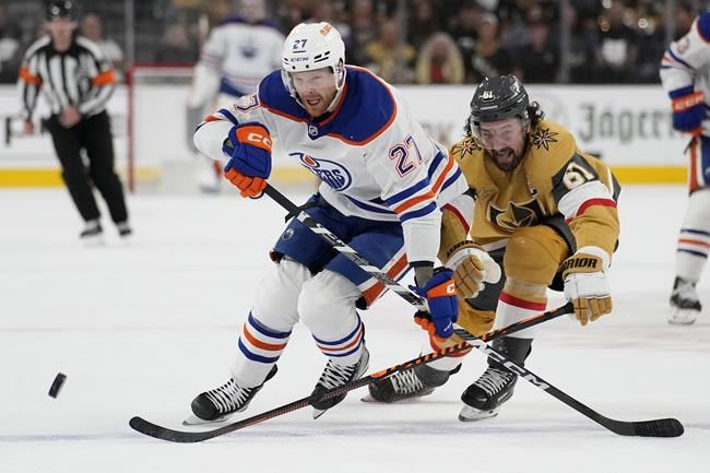 Suspension fallout: Oilers, Knights adjust to absence of top defencemen for Game 5 | iNFOnews.ca CP2142820662