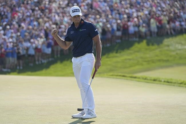 Hovland delivers clutch putts, wins Memorial in playoff | iNFOnews.ca