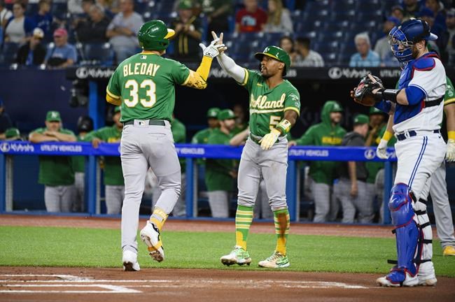 Langeliers's ninth-inning homer lifts lowly Athletics over Blue Jays 5-4 | iNFOnews.ca Langeliers's ninth-inning homer lifts lowly Athletics over Blue Jays 5-4 | iNFOnews.ca
