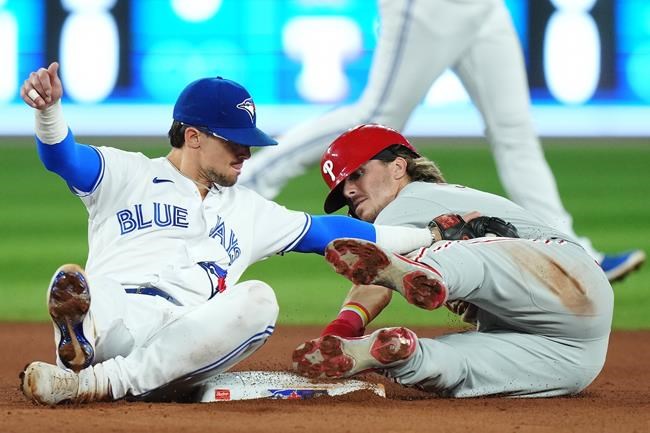 Biggio's plunk lifts Blue Jays over Phillies 2-1; Romano earns 29th save in return | iNFOnews.ca Biggio's plunk lifts Blue Jays over Phillies 2-1; Romano earns 29th save in return | iNFOnews.ca
